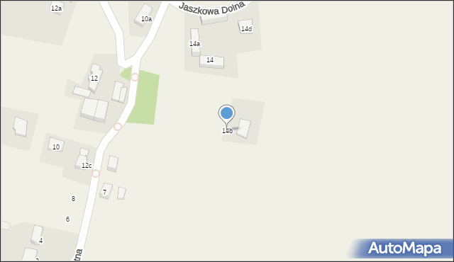 Jaszkowa Dolna, Jaszkowa Dolna, 14b, mapa Jaszkowa Dolna