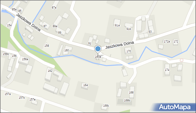 Jaszkowa Dolna, Jaszkowa Dolna, 160a, mapa Jaszkowa Dolna