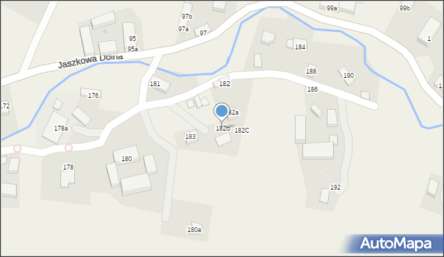 Jaszkowa Dolna, Jaszkowa Dolna, 182b, mapa Jaszkowa Dolna