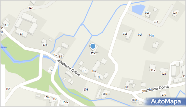 Jaszkowa Dolna, Jaszkowa Dolna, 87a, mapa Jaszkowa Dolna
