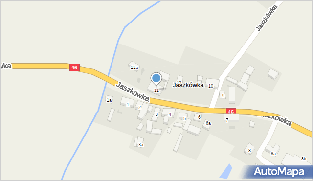 Jaszkówka, Jaszkówka, 11, mapa Jaszkówka