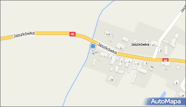 Jaszkówka, Jaszkówka, 1a, mapa Jaszkówka