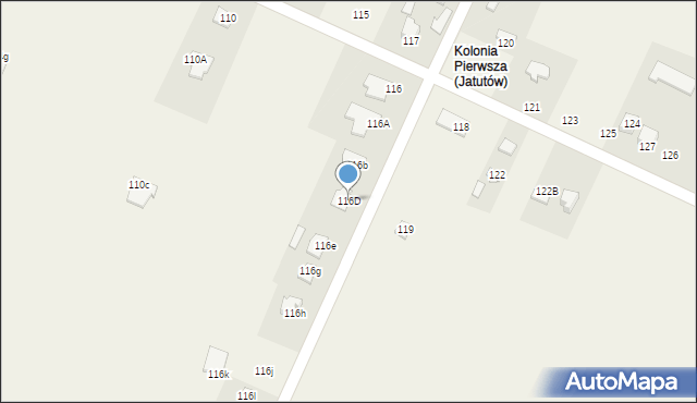 Jatutów, Jatutów, 116D, mapa Jatutów