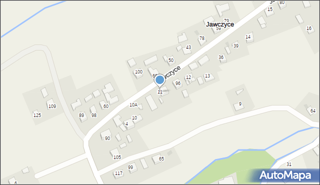 Jawczyce, Jawczyce, 11, mapa Jawczyce