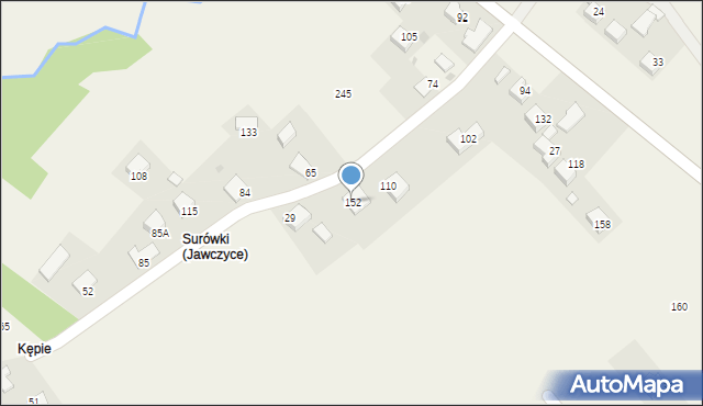 Jawczyce, Jawczyce, 152, mapa Jawczyce