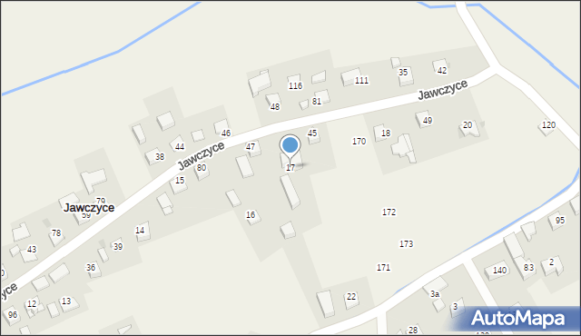 Jawczyce, Jawczyce, 17, mapa Jawczyce
