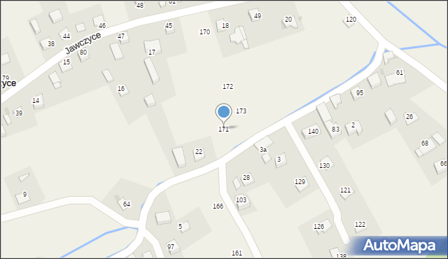 Jawczyce, Jawczyce, 171, mapa Jawczyce