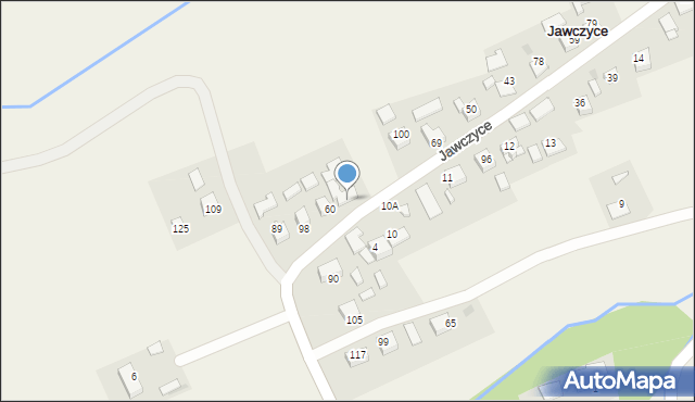 Jawczyce, Jawczyce, 60A, mapa Jawczyce