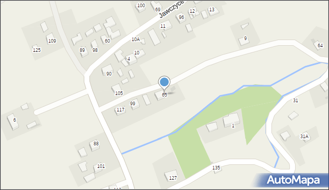 Jawczyce, Jawczyce, 65, mapa Jawczyce