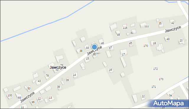 Jawczyce, Jawczyce, 80, mapa Jawczyce