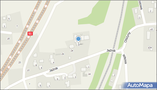 Jawiszowice, Jaźnik, 2, mapa Jawiszowice