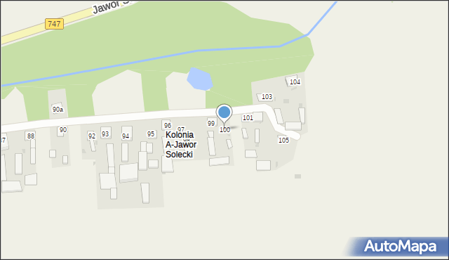 Jawor Solecki, Jawor Solecki, 100, mapa Jawor Solecki