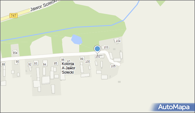 Jawor Solecki, Jawor Solecki, 101, mapa Jawor Solecki