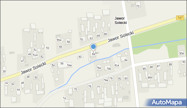 Jawor Solecki, Jawor Solecki, 64, mapa Jawor Solecki