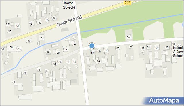 Jawor Solecki, Jawor Solecki, 85, mapa Jawor Solecki