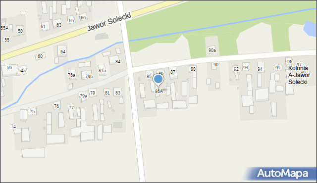 Jawor Solecki, Jawor Solecki, 86A, mapa Jawor Solecki