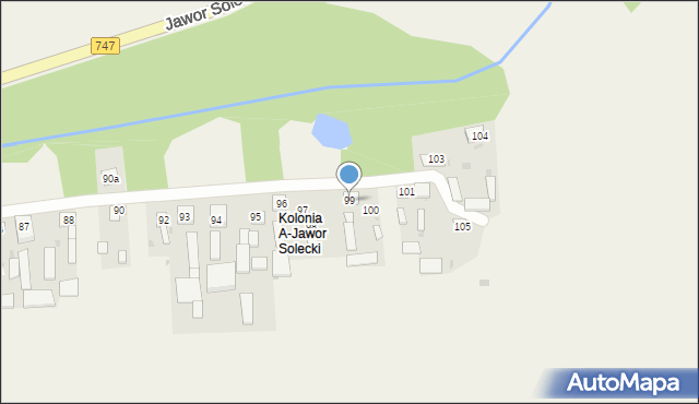 Jawor Solecki, Jawor Solecki, 99, mapa Jawor Solecki