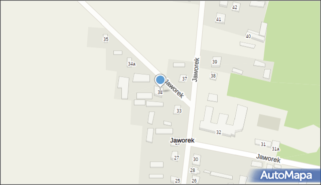 Jaworek, Jaworek, 34, mapa Jaworek