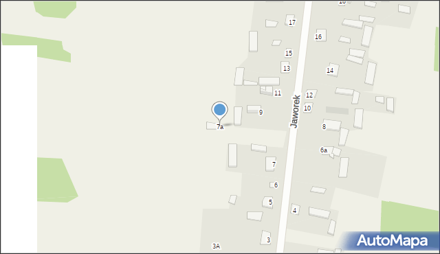 Jaworek, Jaworek, 7a, mapa Jaworek
