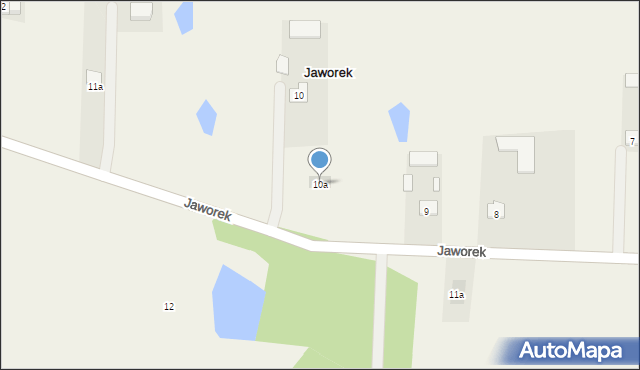 Jaworek, Jaworek, 10a, mapa Jaworek