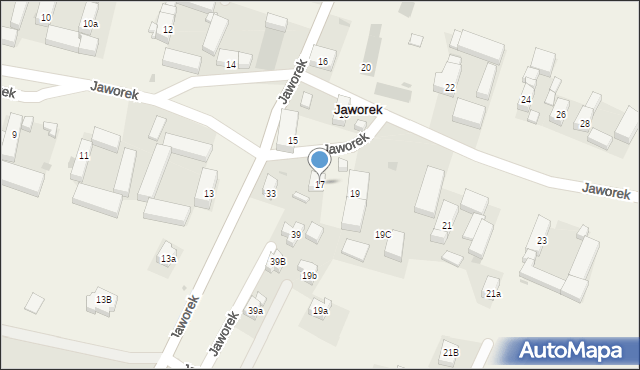 Jaworek, Jaworek, 17, mapa Jaworek