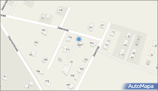 Jaworek, Jaworek, 56A, mapa Jaworek