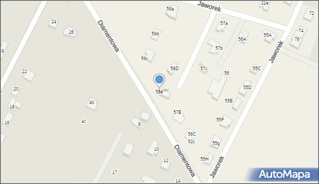 Jaworek, Jaworek, 58e, mapa Jaworek