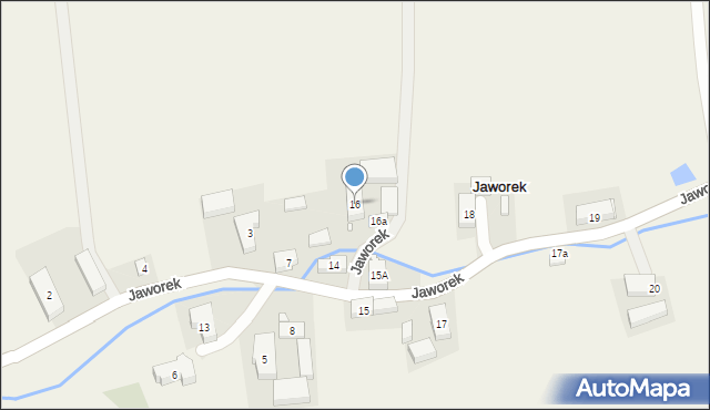 Jaworek, Jaworek, 16, mapa Jaworek