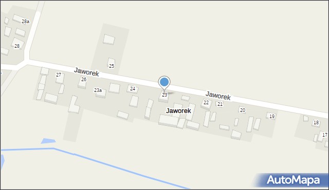 Jaworek, Jaworek, 23, mapa Jaworek