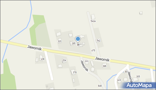 Jawornik, Jawornik, 36, mapa Jawornik