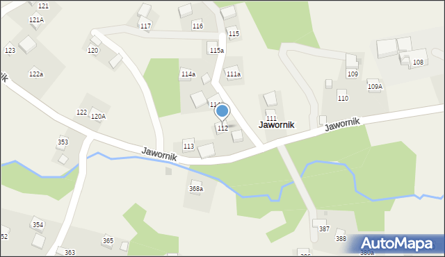 Jawornik, Jawornik, 112, mapa Jawornik