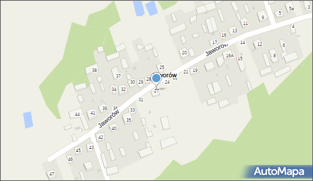 Jaworów, Jaworów, 27, mapa Jaworów