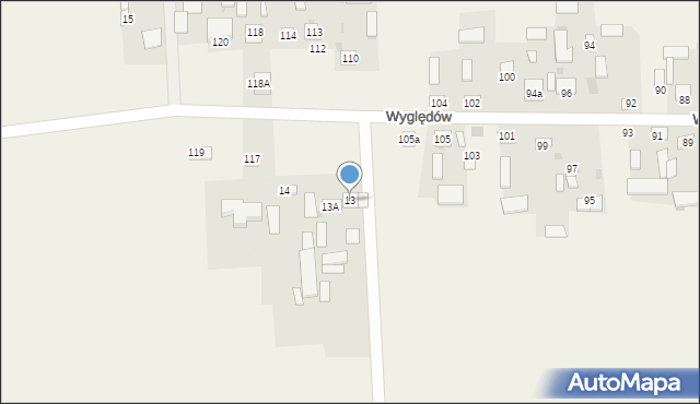 Jaworska Wola, Jaworska Wola, 13, mapa Jaworska Wola