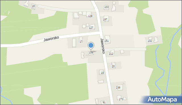 Jaworsko, Jaworsko, 159, mapa Jaworsko