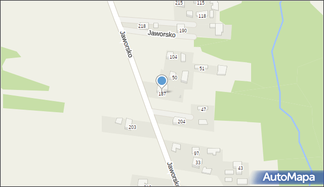 Jaworsko, Jaworsko, 187, mapa Jaworsko