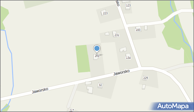 Jaworsko, Jaworsko, 201, mapa Jaworsko