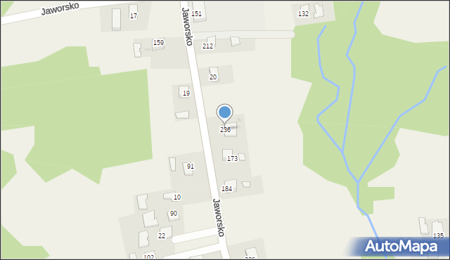 Jaworsko, Jaworsko, 236, mapa Jaworsko