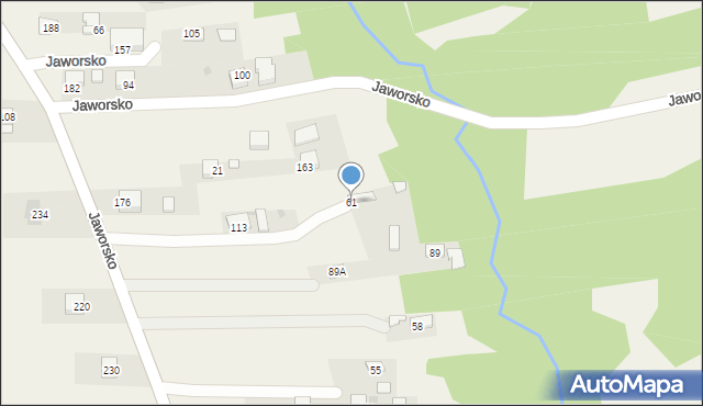 Jaworsko, Jaworsko, 61, mapa Jaworsko