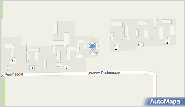 Jawory-Podmaście, Jawory-Podmaście, 11, mapa Jawory-Podmaście