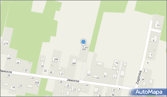Jaworze, Jaworze, 12a, mapa Jaworze