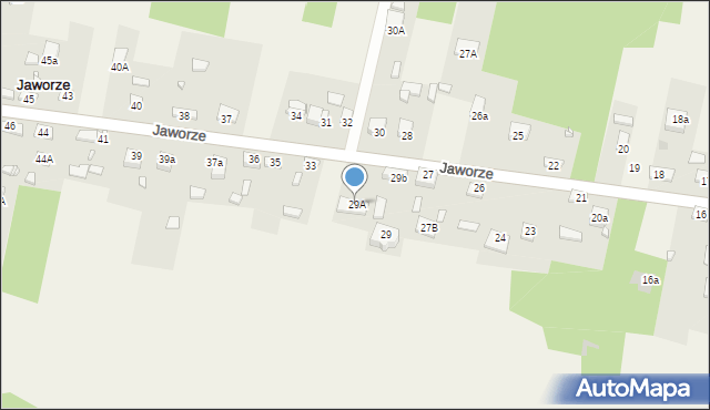 Jaworze, Jaworze, 29A, mapa Jaworze