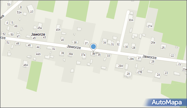 Jaworze, Jaworze, 36, mapa Jaworze
