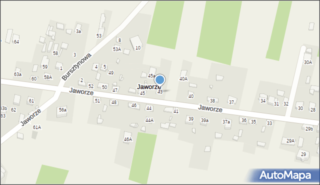 Jaworze, Jaworze, 43, mapa Jaworze
