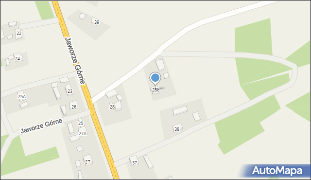 Jaworze Górne, Jaworze Górne, 28b, mapa Jaworze Górne