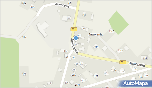 Jaworznia, Jaworznia, 95b, mapa Jaworznia