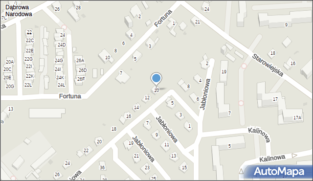 Jaworzno, Jabłoniowa, 10, mapa Jaworzno