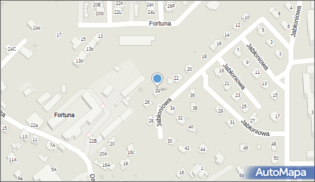 Jaworzno, Jabłoniowa, 24, mapa Jaworzno