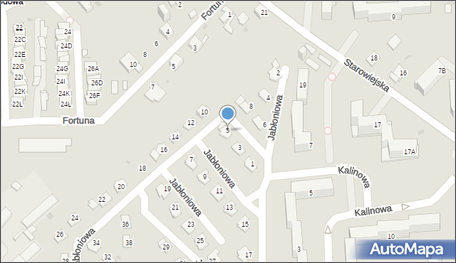 Jaworzno, Jabłoniowa, 5, mapa Jaworzno