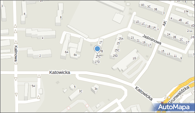 Jaworzno, Jaśminowa, 27C, mapa Jaworzno