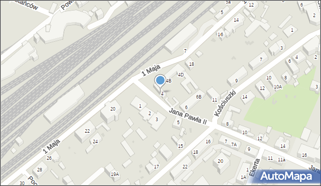 Jaworzyna Śląska, Jana Pawła II, 4A, mapa Jaworzyna Śląska